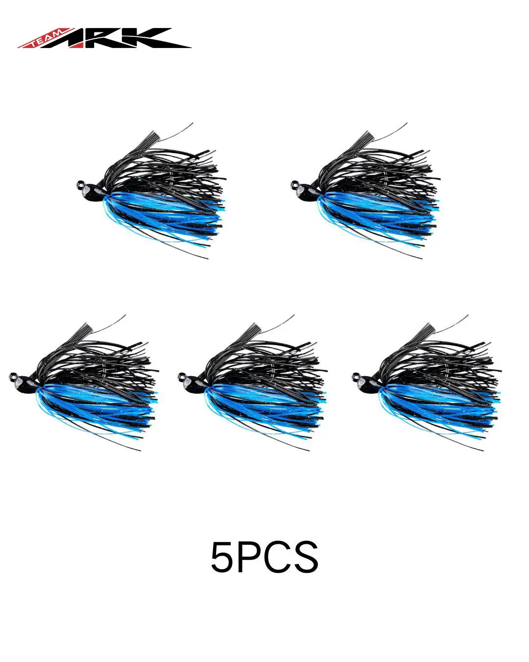 (3PCS / 5PCS) TEAM ARK Randall Tharp Signature Flipping Jig, Sparkie Style Bass Fishing Lure with O'Shaughnessy Bend and Super Slick Coating Hook, Fishing Lures