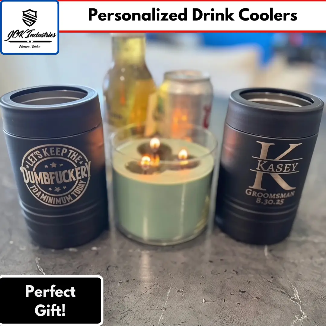 Personalized Can Koozie- Custom Engraved Gifts
