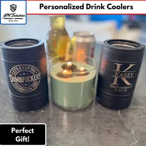 Personalized Can Koozie- Custom Engraved Gifts