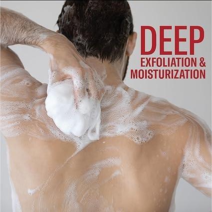 GentleMan’s Exfoliating Body Wash for Men, 24/7 Moisturizing with Daily Use, Renewing Vitamin B3 Blend, Sandalwood & Aloe Vera Scent, 18 fl oz
