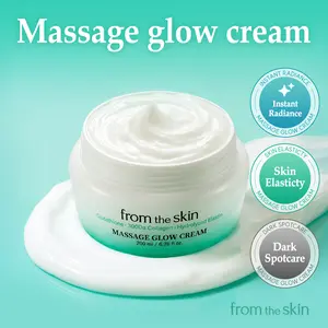 FROM THE SKIN Massage Glow Cream - Anti-Aging, Wrinkle Reducing, Radiance Booster, 300Da Collagen 200ml, 6.76fl.oz.