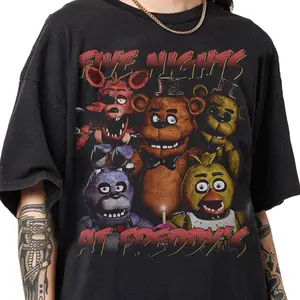 Vintage 90s Bootleg Style Five Nights at Freddy's T-Shirt, Retro Five Nights at Freddy'sGifts For Man And Women Unisex T-Shirt