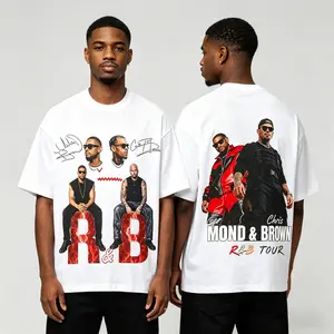 R&B Tour Oversized Graphic Tee| Vintage Hip Hop Portrait T-Shirt for Men