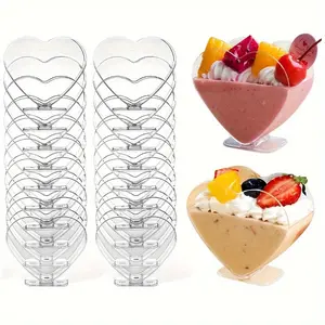 Mini Jelly Cups Disposable Clear Plastic Mini Dessert Cups - Perfect for Cakes, Ice Cream, Tasting, Party, Buffet, Wedding - Small Serving Bowl for Appetizers and Snacks