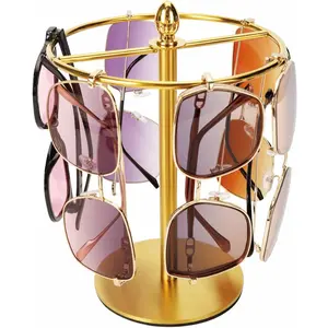 Sunglasses Organizer Holder Stand, Eyeglasses Display Rack for 12 Glasses, Stainless Steel -