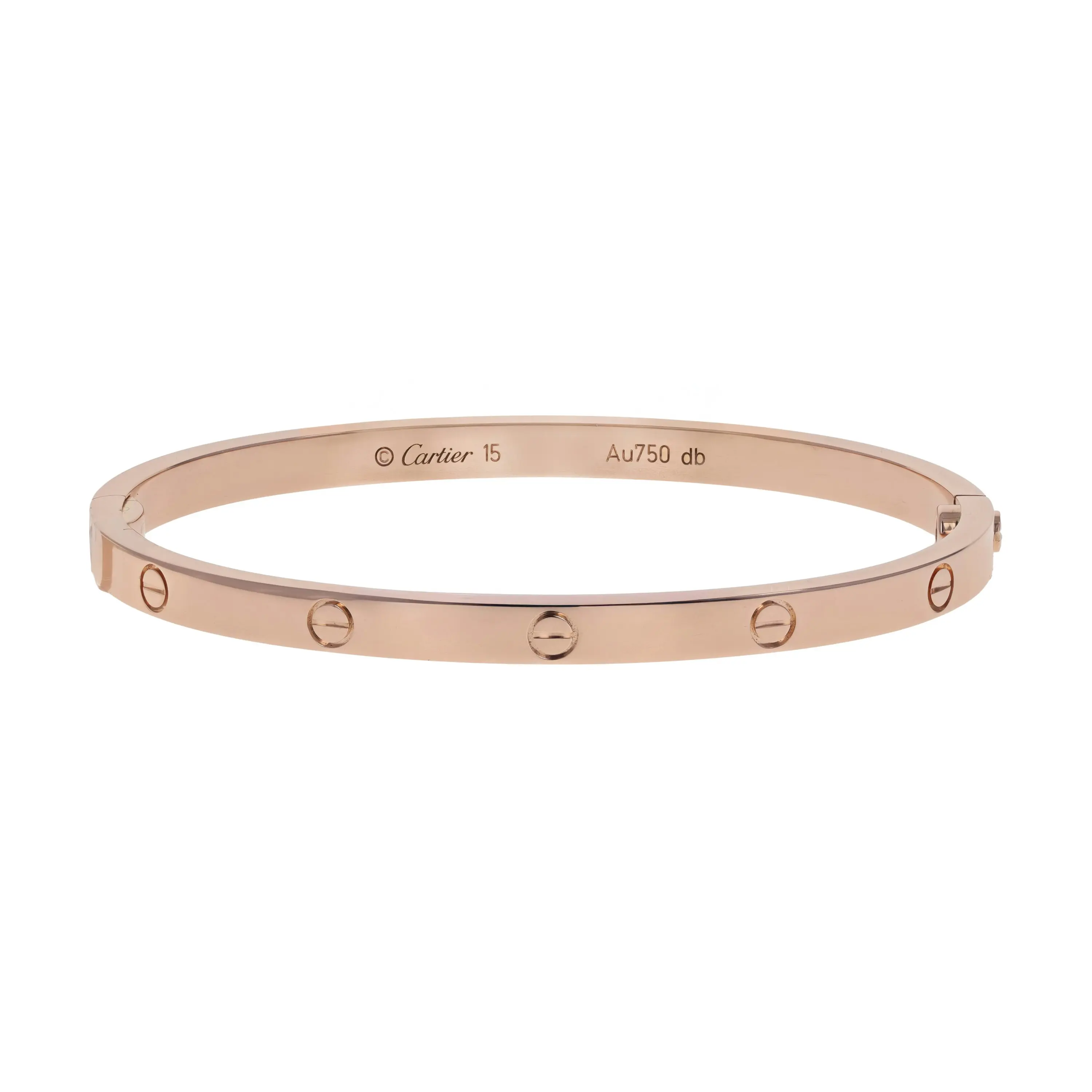 Pre-owned Cartier Small Love Bracelet Size 15