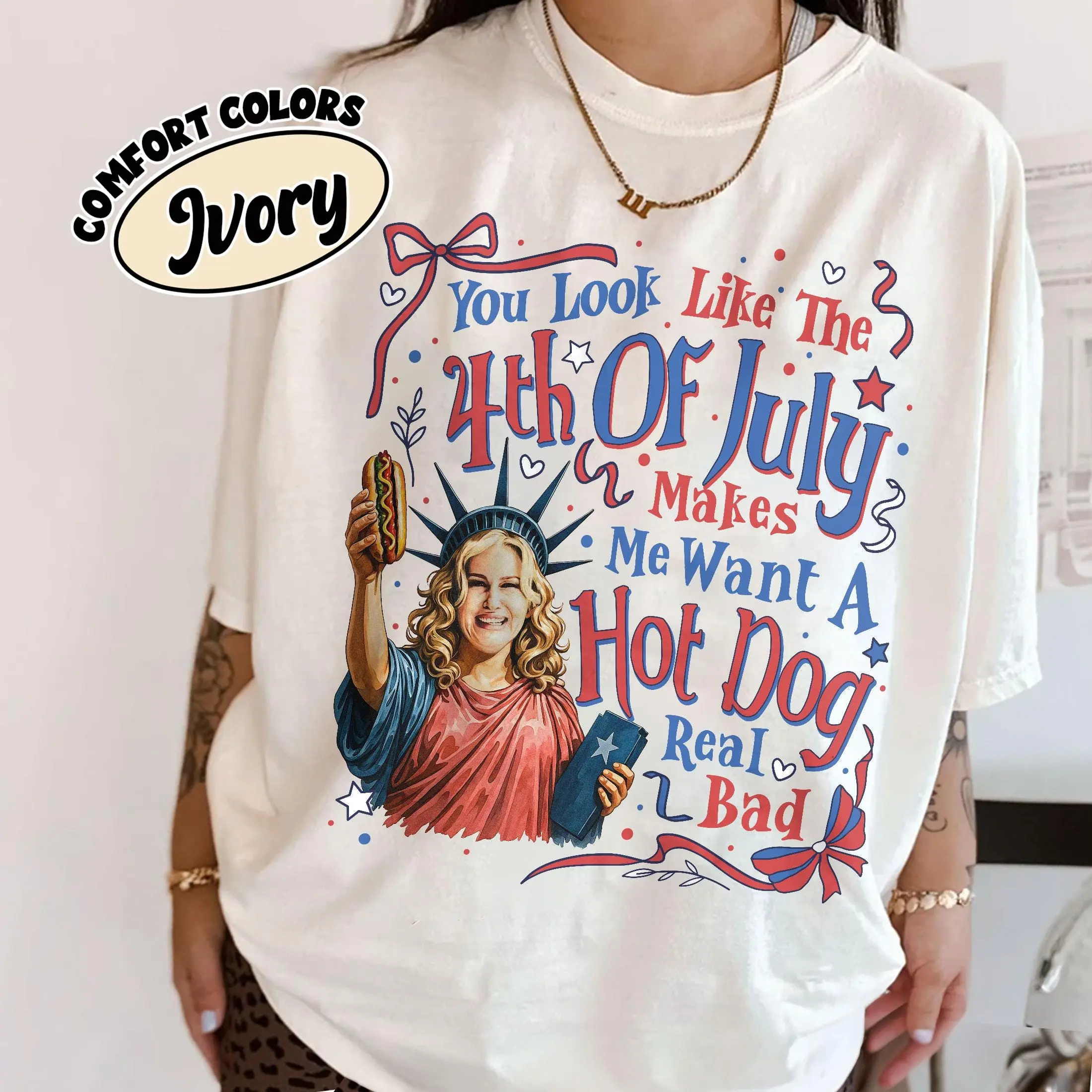 4th Of July Hot Dog Shirt Legally Blonde Quote Tee You Look Like The 4th Of July Tshirt Patriotic Graphic Tee Independence Day Shirt  T-shirt, sweater and Hoodie