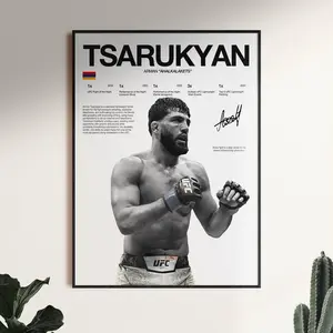 Arman Tsarukyan Printable Poster, UFC Lightweight Fighter Wall Art, Sports Decor (No Framed)