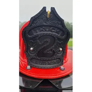 Firefighter Shield, Hand tooled shield, Leather firefighter shield, Custom leather firefighter shield, Blacked out firefighter shield