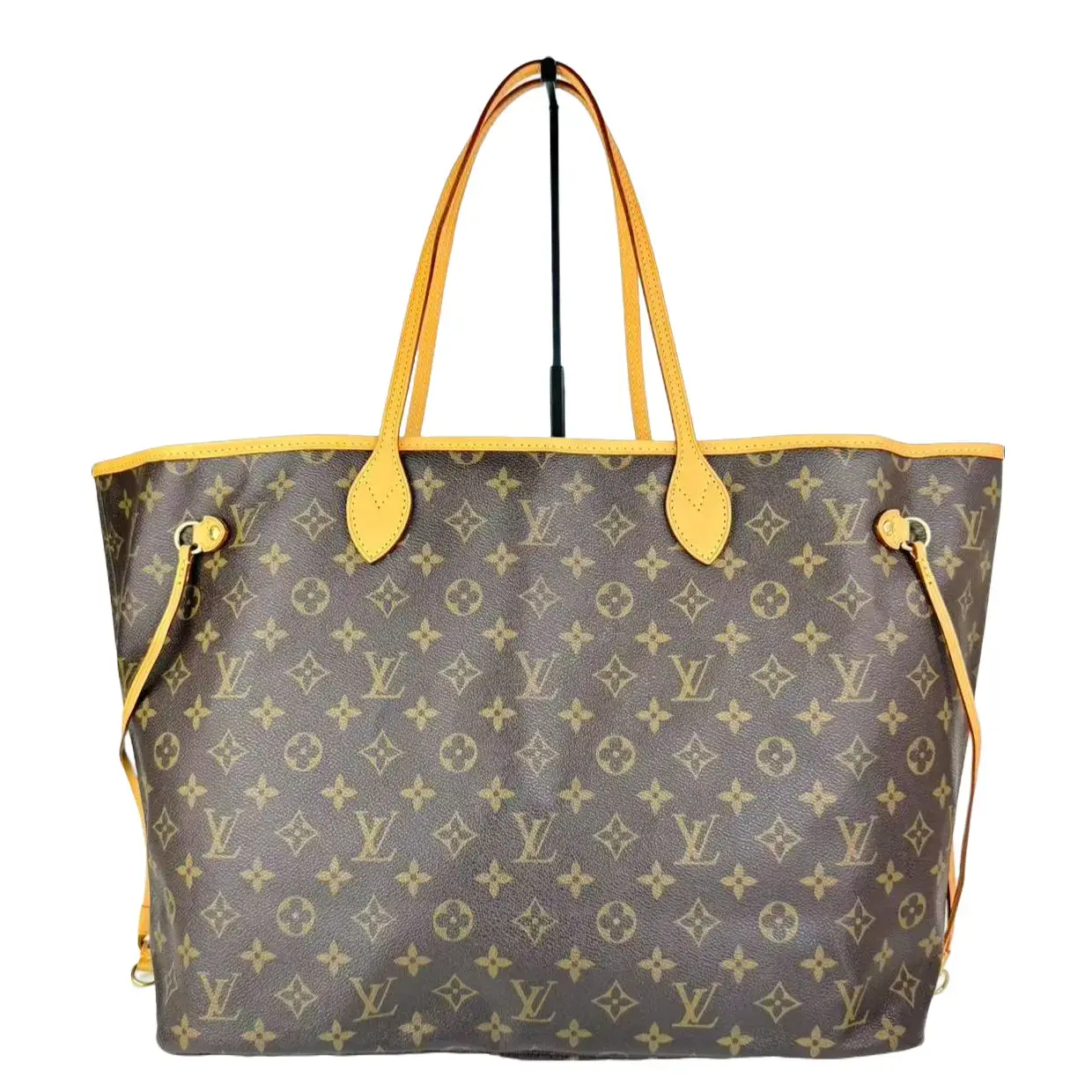 Pre-owned Louis Vuitton Leather Tote bags GM Red Inner Neverfull Monogram Canvas Tote Bag