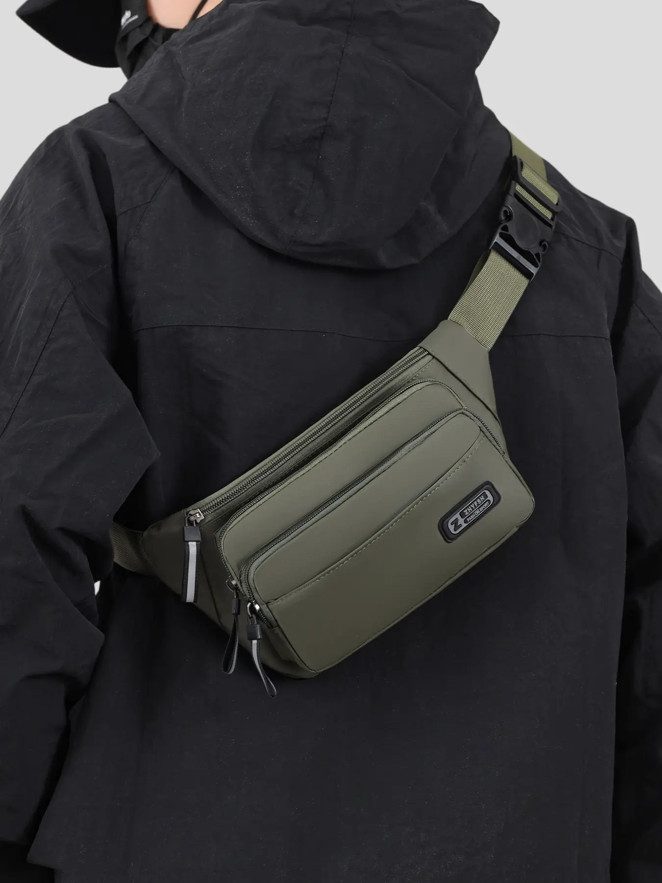 Men's Waist Bag, Waist Packs, Zipper Belt Bag, Everyday Beltpack, Zipper Fanny Pack, Fashionable Casual Lightweight Durable Design, Lightweight Waist Bags, Multiple Pockets Practical Versatile Accessory for Travel Work Daily Use, Travel Essentials