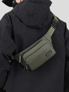 Men's Waist Bag, Zipper Belt Bag, Fashionable Casual Lightweight Durable Design, Multiple Pockets Practical Versatile Accessory for Travel Work Daily Use