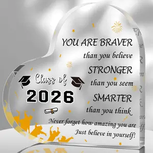 Graduation Gift for Class of 2026, Acrylic Decorative Plaque, Inspirational Keepsake, Desk Decor, Table Decor, Bedroom Home Decor, Graduation Party Supplies