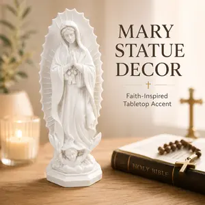 4.72-Inch Elegant Resin Our Lady of Guadalupe Statue - Religious Decorations, Spiritual Decor for Home Altar, Entryway Decor, Room Decorations, Christmas Gift for Living Room Bookshelf