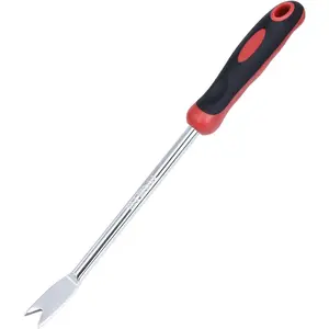 Weed Puller Tool, Dandelion Weeder Puller Tool with Soft Handle, Two-Pronged Fork Weed Remover Tool for Easy Weed Removal, Stainless Steel Garden Weeder Tool for Lawn Farmland Gardening Tools