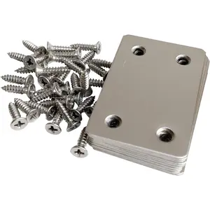 2.4 x 1.5 Inch Metal Flat Straight Brace Bracket 1.2 MM Thickness Metal Flat Straight Mending Plates Fixing Corner Brace 12 Pcs for Furniture, Wood, Shelves, Cabinet