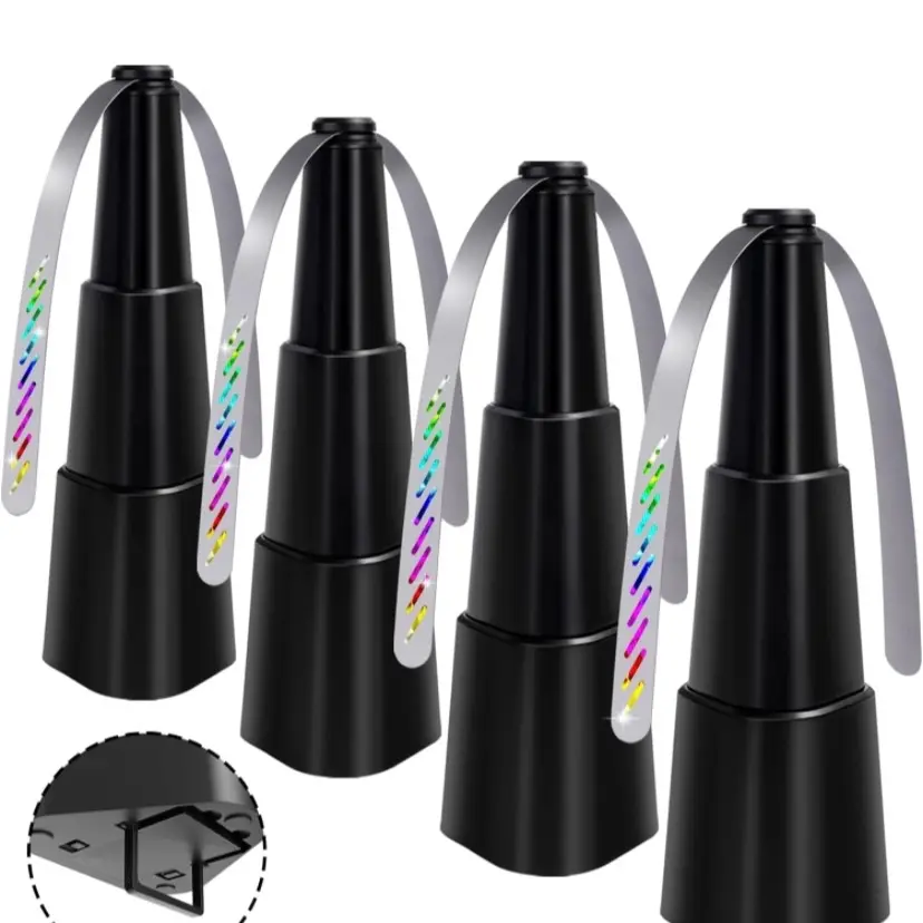 Battery-Powered Collapsible Fly Repellent Fan for Indoor & Outdoor with Holographic Blades (Set of 4)