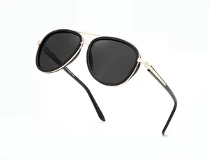 Retro Polarized Aviator Sunglasses for Women Men Vintage Square Sunglass With Classic Style B0259