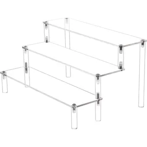 3 Steps Clear  Display Riser Cupcake Stand Display for Decoration and Organizer