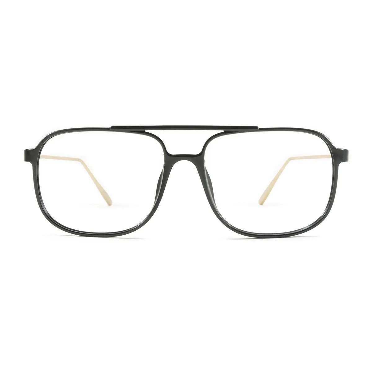 Infinit Caravan Aviator Eyeglasses, Black Shiny
