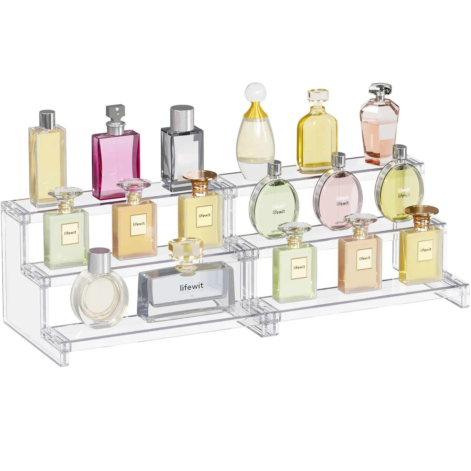 Lifewit 3 Tier Clear Display Stand with Interlocking Panels, Multi ...