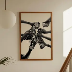 [Sale Off Up To 57%] [No Frame] Retro Bar Cart Poster Cheers, Trendy Kitchen Wall Art