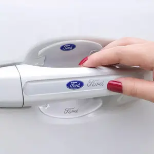 4/8Pcs 3D Silicone Car Door Handle Bowl Protection Film Anti-Scratch Stickers For Ford ST Focus 2 3 MK2 MK3 Fiesta Mondeo Fusion Kuga Ranger S-MAX Auto Accessories