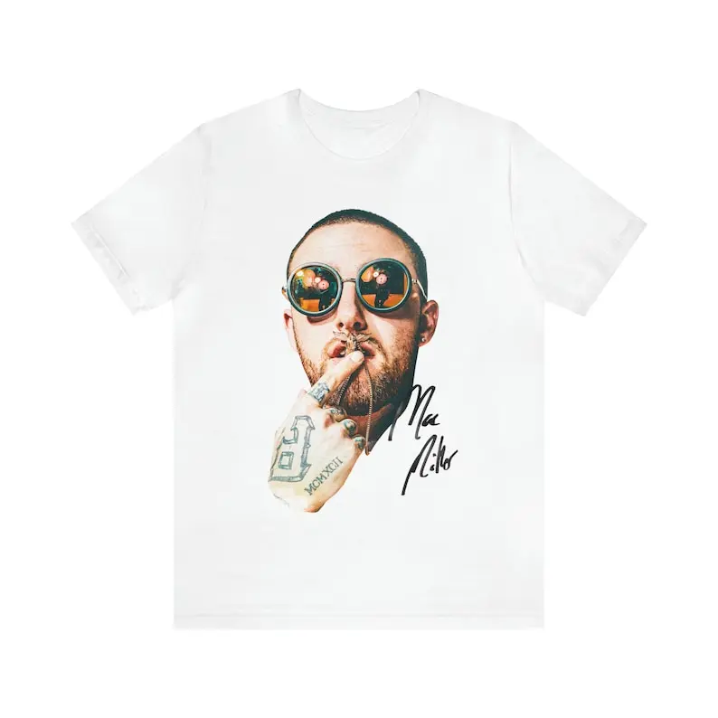 Mac Miller T-Shirt,  Limited Hip Hop Graphic Tee, Mac Miller Merch, Swimming, Signature, Rapper, Hip-Hop, Retro 90s Music Concert Tee, Trending Clothes, High Quality, Sport, Gift For Fan, Street Style, Many Colors Size S To XL, tiktok shop  Top Streetwear