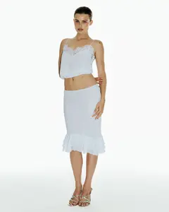 Paloma Silk Skirt | Seafoam