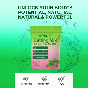 MOEDY Refreshing Summer Mint Flavor Cutting Mix - Berberine + Yerba Mate forGym Goals, Metabolism & Energy Support, 30Sticks Drink