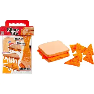 Slime Life Grilled Cheese with Chips DIY Slime Kit - Unboxing Ingredients to Make, Smash, and Stretch Your Food Slime, Ages 8+