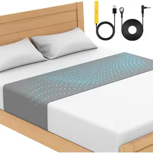 Grounding Mat for Bed, for All Mattress Size, 90% Organic Cotton+10% Pure Silver Fiber, Earth Connected, Healthy Sleep, with Static grounding Cord and Test