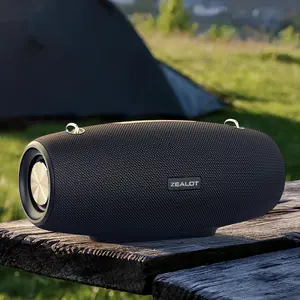ZEALOT Wireless Speaker, Portable Bluetooth-compatible Speaker with Shoulder Strap, Waterproof Speaker with 60W Loud Stereo Sound for Outdoor Party Beach Camping
