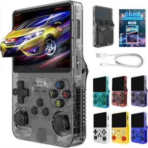 R36s Retro Handheld Game Console, 64GB Storage, 20000 Classic Games, Portable Vintage Gaming Machine, 3.5 Inch HD IPS Screen, HDMI TV Output, Video Game Machine, Rechargeable Game Console