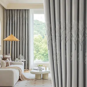 1pc Elegant Embroidered Curtains, High-Performance Sunshade Insulation, Perfect for Bedroom/living Room/dining Room, Ideal Gift Choice