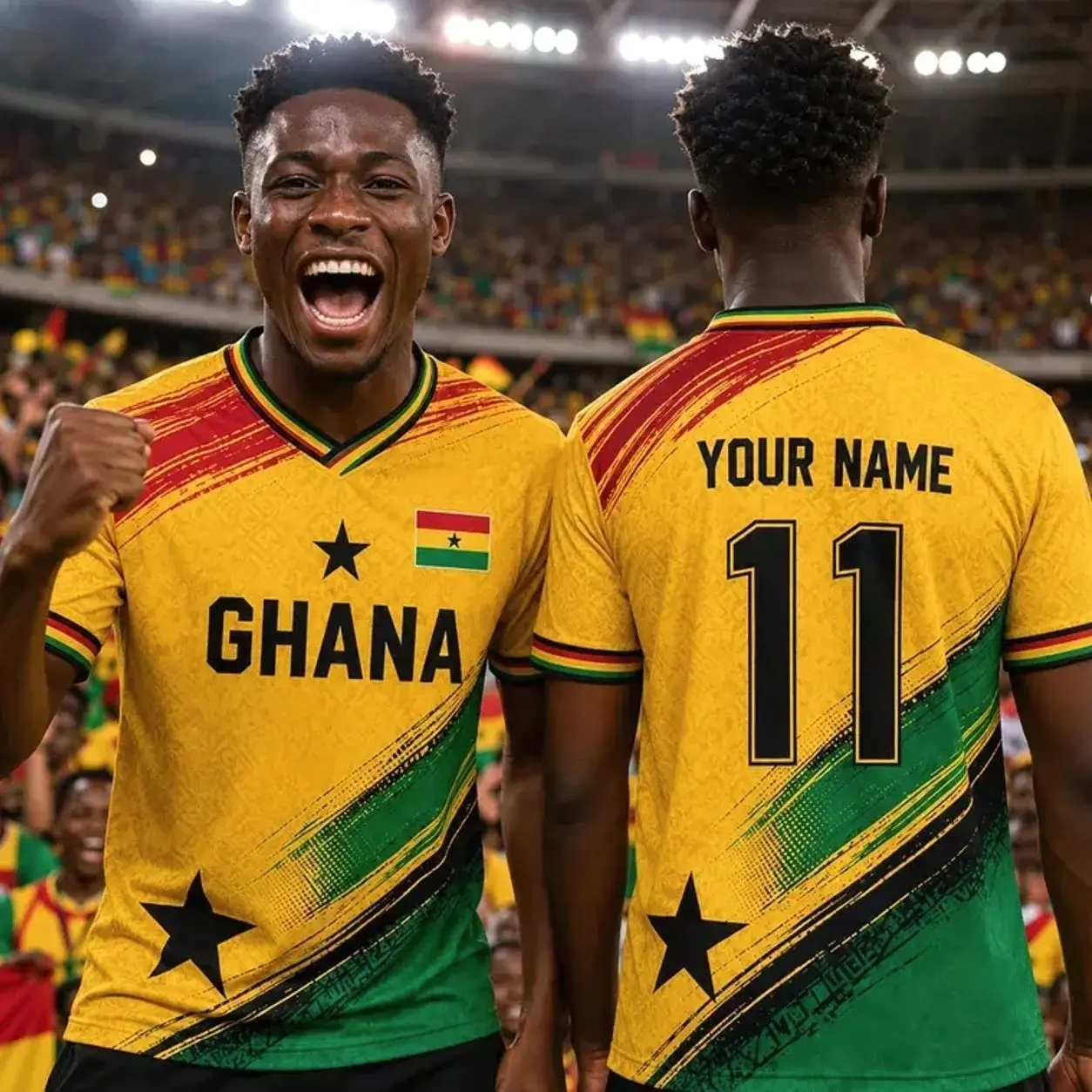 2026 Soccer Jersey, Ghana Football Shirt, Custom Name Number Jersey, Futbol Fan Jersey, Patriotic Sportswear