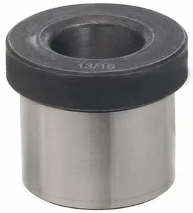 Press-Fit Boneham H Steel Drill Bushing, 25/64" Inside Diameter, 3/4" Body Outside Diameter, 1/4 in Length Under Head, Head Design, 1/4 Inch