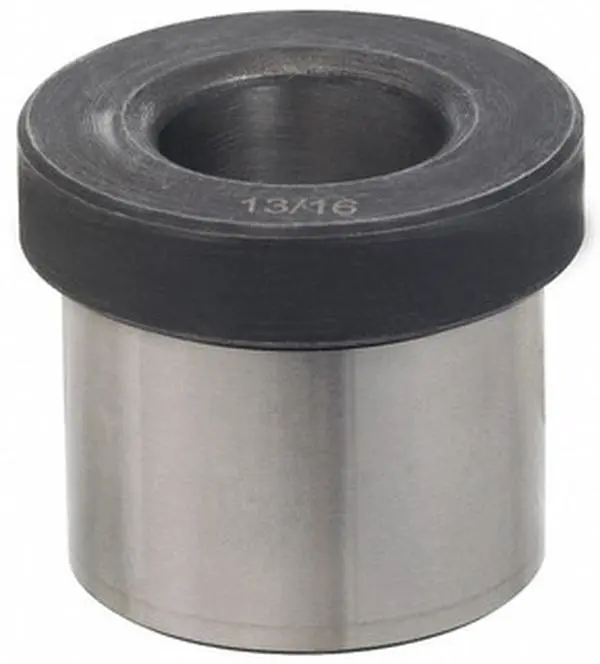 Press-Fit Boneham H Steel Drill Bushing, 25/64" Inside Diameter, 3/4" Body Outside Diameter, 1/4 in Length Under Head, Head Design, 1/4 Inch