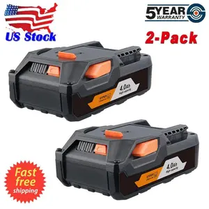 2Packs 4.0Ah Replacement for RIDGID 18V Battery R840087 R840086 R840083 Compatible with RIDGID 18V Cordless Power Tools
