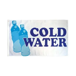 3x5ft Cold Water Print Polyester Fabric Banner with Header Tape, Bold Colors, Dye Sublimation Backdrop for Festive & Party Home Supplies
