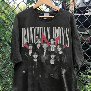 Women's Vintage Round Neck Bangtan Boys 90s Streetwear Sweatshirt - Kpop Arirang Album Novelty Comfortable Casual Wear Lady Clothes, Fan Gift Top (34C)