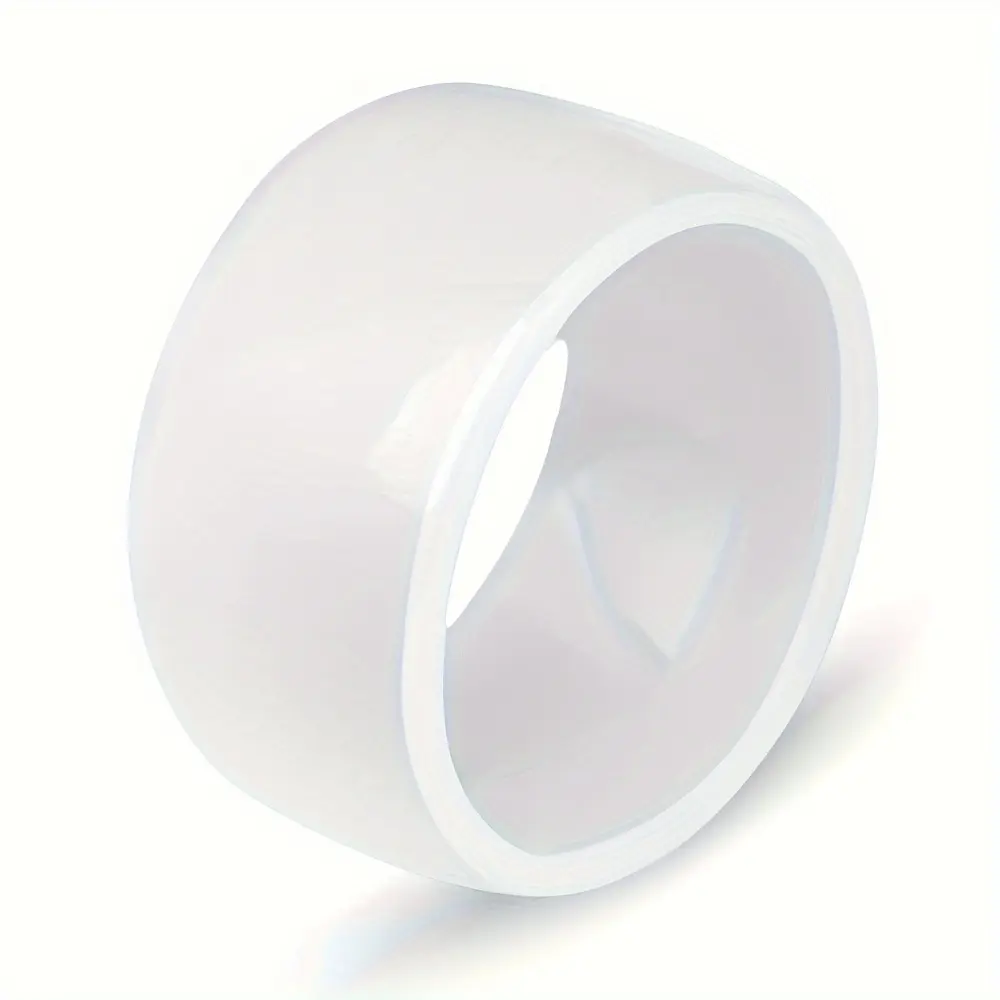 Simply Modern Unisex 11MM Plain Blue-White Small Ceramic Circle Ring, Simple Round Fashion Costume Jewelry Accessory, Dainty