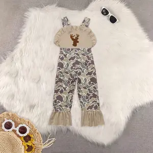New Clothes Kids Girls Camouflage Overalls with Straps And Pockets Deer Pattern Children'salls for Girls