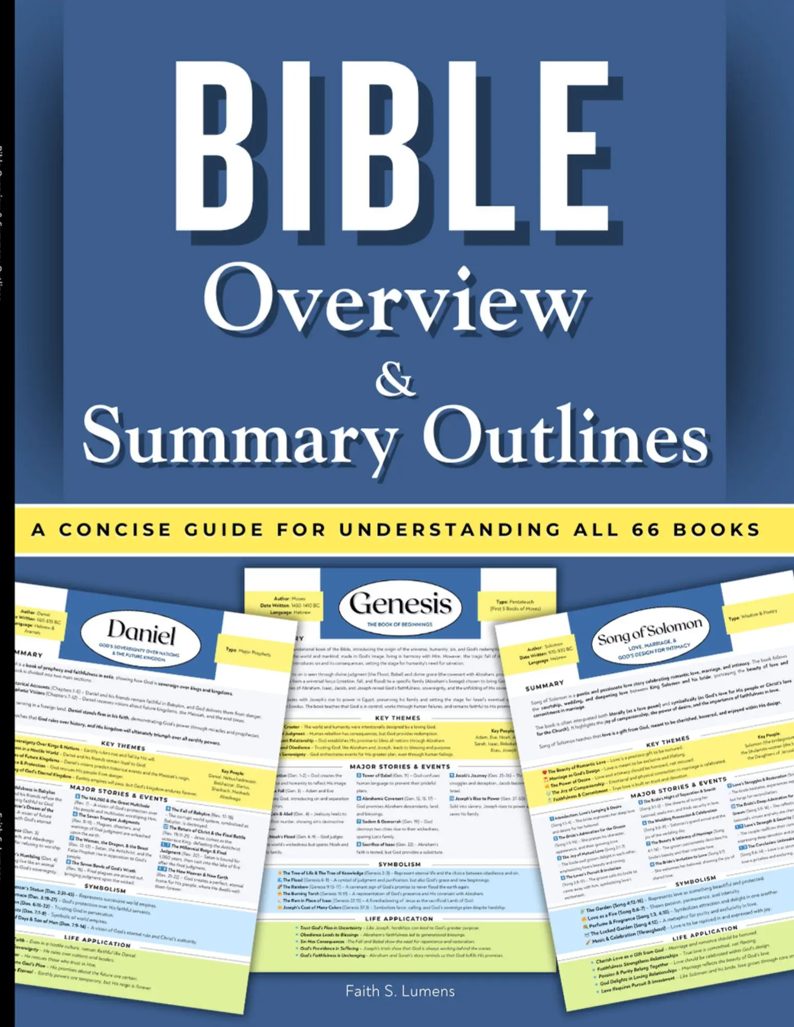 Bible Overview & Summary Outlines - A Concise Guide to Understanding All 66 Books of the Bible – Full Color & Classic Print Editions