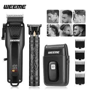 Professional Hair Clippers for Men, Cordless Beard Trimmer & Rechargeable Shaver Set, USB Rechargeable Clipper, Metal T-Blade, Barber Hair Cutting Kit, Grooming & Gifts