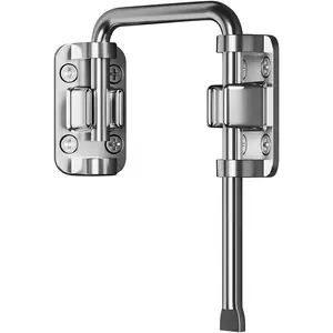 Curtain Door Ring Lock, 2-3/8 Inch U-Shaped Latch Hook, Suitable for Windows, Barns, Gardens, Gates, Garages, Children Safety (nickel Color)