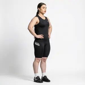 WARM BODY COLD MIND Women's Compression Weightlifting Singlet S-4 For Powerlifting, Olympic Lifting Training and Competitions, Lifting Singlet from 4-Way Stretch Fabric, Full Range Motion, Breathable Fit, IPF Approved Design