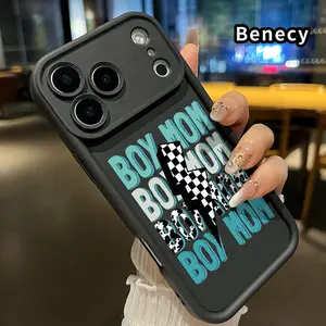 Phone Case for iPhone 17 Pro Max 16 Plus 15 14 13 12 11 Air E Boy Mom Vibe Anti-Scratch Shockproof TPU Bumper Drop-proof Cover
