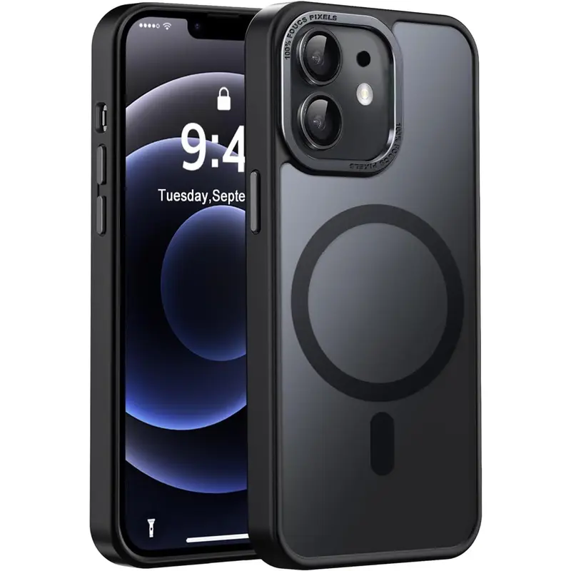 Phone case for iPhone 12/12 Pro Case/iPhone 12 Pro Max Case with Magnetic [13 FT Military Drop Protection] [Compatible with Magsafe] Translucent Shockproof with Anti-Fingerprint Phone Cases