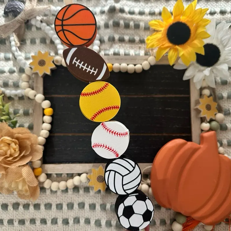 Sports 3D Stanley Straw toppers
